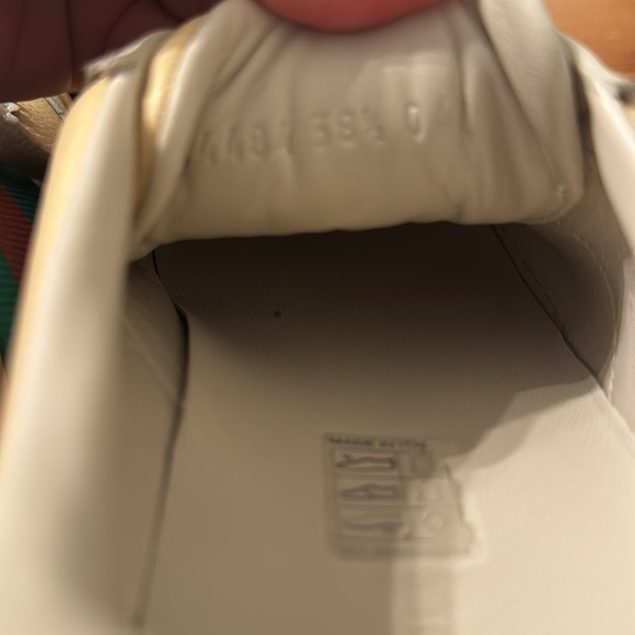 Gucci Tricolor Leather and Suede G74 Sneakers Size 38+, 8.5, includes box - Picture 9 of 10